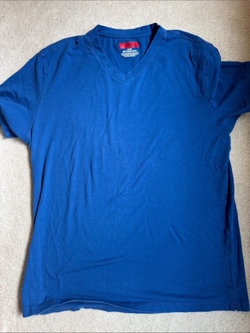 Men’s Alfani Blue V-Neck Tee